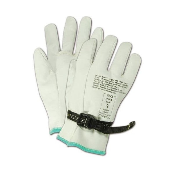 Magid Leather Gloves, 10in9.5in Length, Gray, Size 8 1/2 12501PS-85 - main